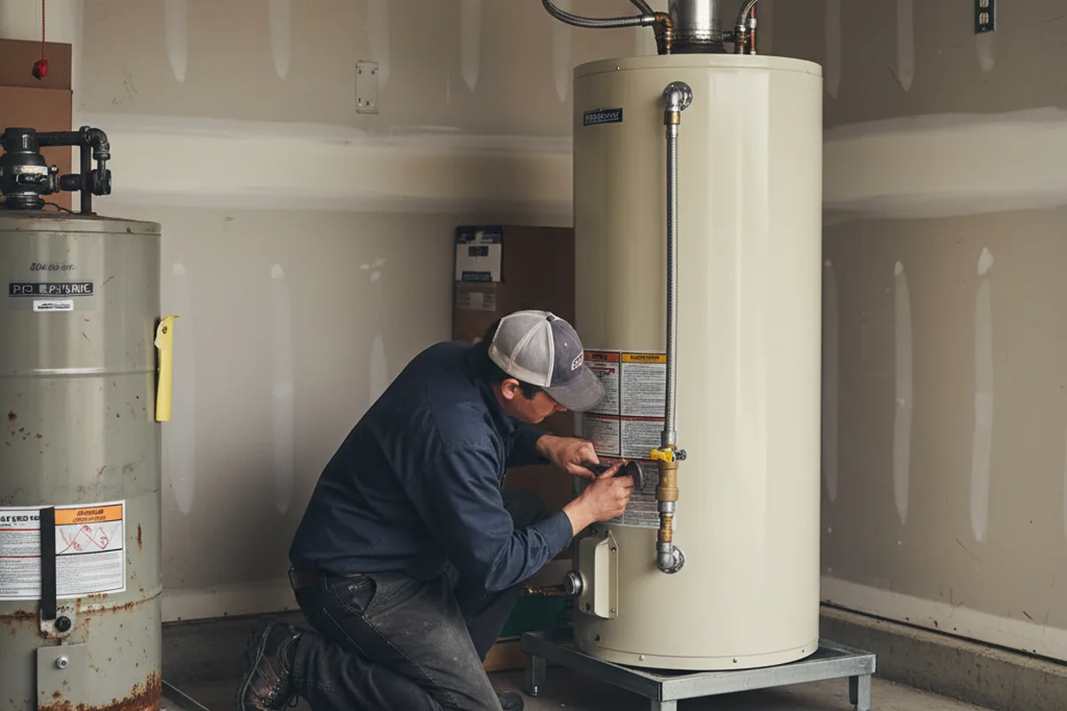 Water heater and shutoff valve replacement in Forest Knolls